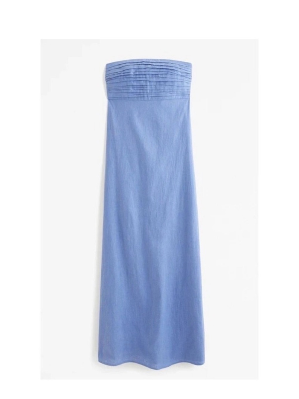 Abercrombie Light Blue Strapless Linen Maxi Skirt